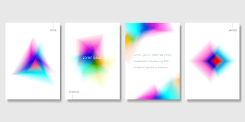 Wall Mural - Set of Colorful Modern Templates with Abstract Graphic Elements. Applicable for Banners, Posters, Web Backgrounds and Cover Prints. EPS 10 Vector.