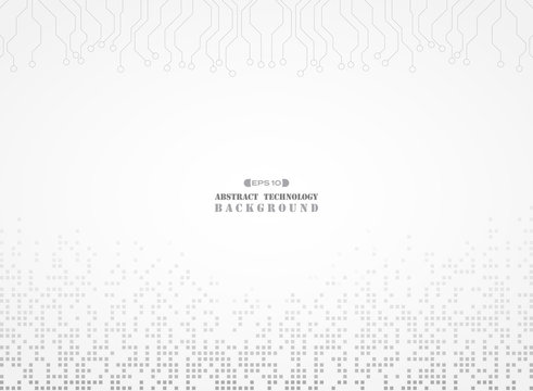 Abstract of electronic background digital gray color pattern.