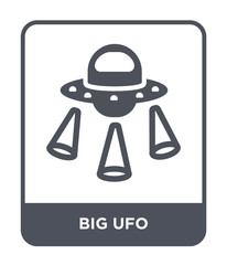 Sticker - big ufo icon vector