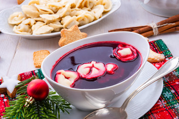 red barszcz with uszka a polish christmas soup