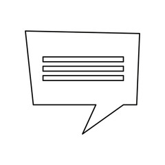 Canvas Print - speech bubble on white background