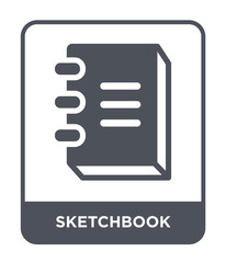 Sticker - sketchbook icon vector