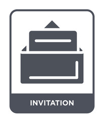 Sticker - invitation icon vector