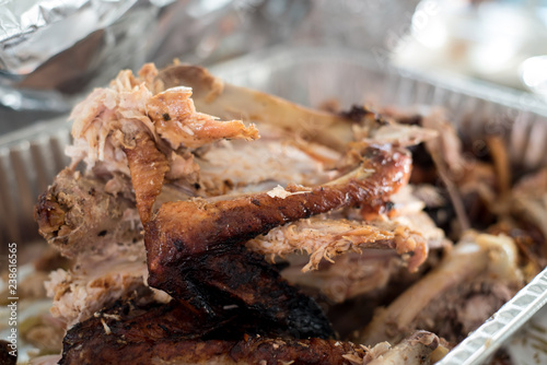 Fotografía Pulled Turkey in Aluminum Tray