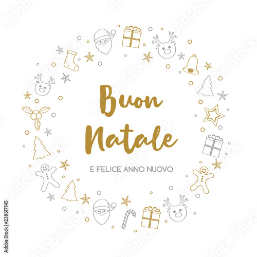Buon Natale Wishes Italian.Buon Natale E Felice Anno Nuovo Italian Christmas Wishes Vector Buy This Stock Vector And Explore Similar Vectors At Adobe Stock Adobe Stock