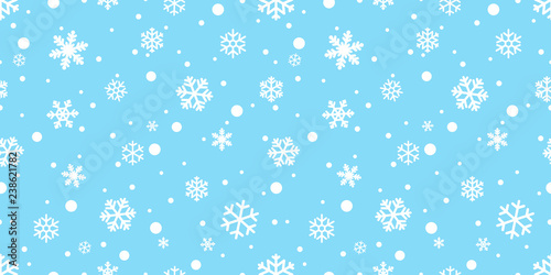 Snowflake seamless pattern vector Christmas snow Xmas Santa Claus scarf isolated Canvas Print