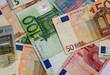 Euro notes, money close up
