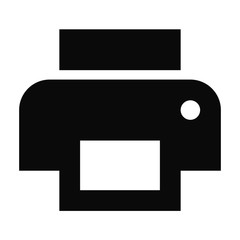 Fototapete - Filled Printer icon vector isolated on white background. Modern symbol in trendy flat style for mobile app and web design.