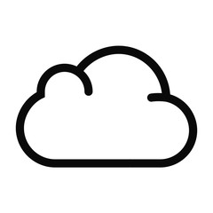 Fototapete - Outline Cloud icon vector isolated on white background. Modern, linear vector sign for mobile app and web design.
