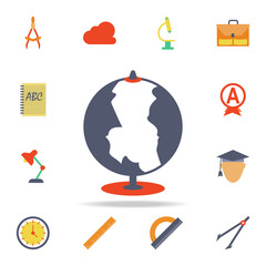 Poster - globe colored icon. Detailed set of colored education icons. Premium graphic design. One of the collection icons for websites, web design, mobile app