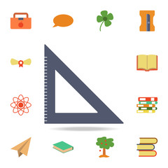 Poster - angle ruler colored icon. Detailed set of colored education icons. Premium graphic design. One of the collection icons for websites, web design, mobile app