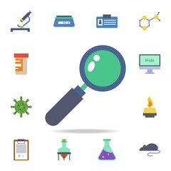 Poster - colored magnifier icon. Detailed set of colored science icons. Premium graphic design. One of the collection icons for websites, web design, mobile app