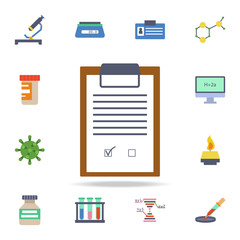Poster - colored checklist icon. Detailed set of colored science icons. Premium graphic design. One of the collection icons for websites, web design, mobile app