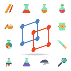 Poster - colored squares icon. Detailed set of colored science icons. Premium graphic design. One of the collection icons for websites, web design, mobile app