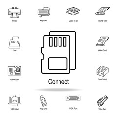 Poster - sd card icon. detailed set of computer part icons. premium graphic design. one of the collection ico
