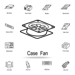 Poster - Case fan icon. Detailed set of computer part icons. Premium graphic design. One of the collection icons for websites, web design, mobile app