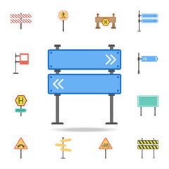 Poster - Information sign colored icon. Detailed set of color road sign icons. Premium graphic design. One of the collection icons for websites, web design, mobile app