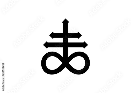 Fotomural Leviathan Cross alchemical symbol for sulphur, associated with the fire and brimstone of Hell