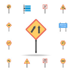 Poster - Destination distance colored icon. Detailed set of color road sign icons. Premium graphic design. One of the collection icons for websites, web design, mobile app