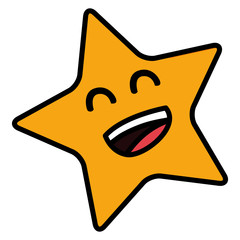 Sticker - cartoon star icon