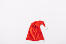 Santa Red Hat On White Background