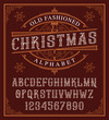 © Harry Kasyanov - Vintage christmas alphabet on the dark background.