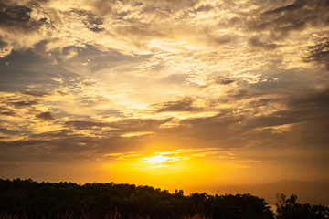 Wall Mural - Dramatic sunset clouds on sky