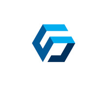 Letter S Cube 3d Box Blue Logo