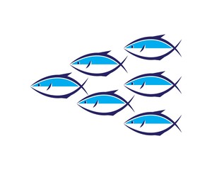 Wall Mural - Fish logo template. Creative vector symbol of fishing club