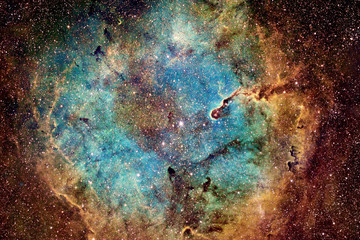 Poster - creative abstract artistic multicolored smooth galaxy background