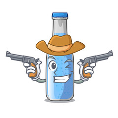 Sticker - Cowboy soda water and ice cubes cartoon