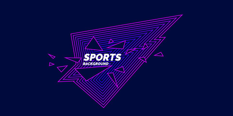 Poster - abstract geometric background. sports poster with the flat figures.