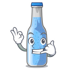 Sticker - Call me bottle soda water isolated on mascot