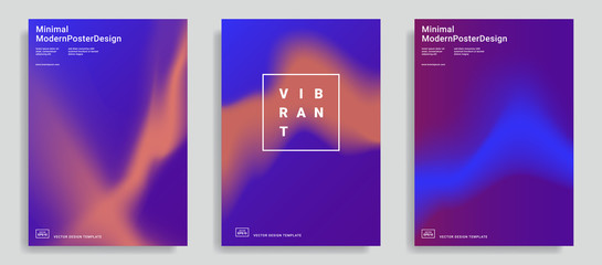Wall Mural - design templates with vibrant gradient shapes