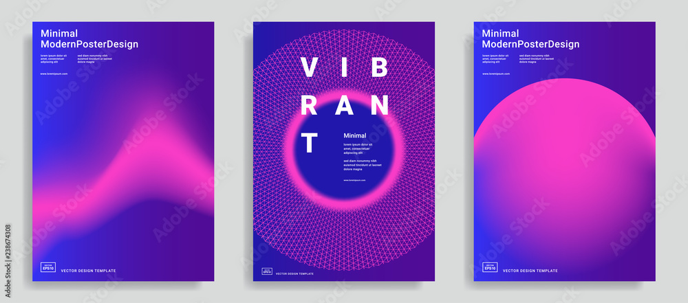 design templates with vibrant gradient shapes - obrazy, fototapety, plakaty 