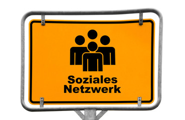 Sticker - Soziales Netzwerk Wegweiser