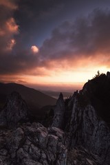 Wall Mural - Scenic sunrise in the Hasmas Mountains,Romania