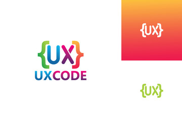 UX Code Logo Template Design Vector, Emblem, Design Concept, Creative Symbol, Icon