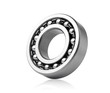 Metal ball bearing isolated on white background