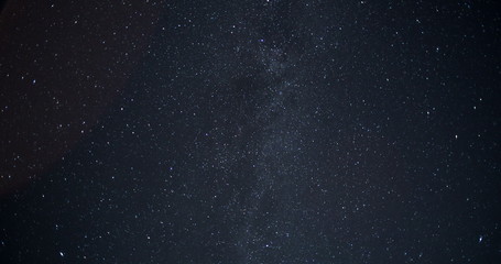 amazing starry night sky with falling stars and milky way galaxy