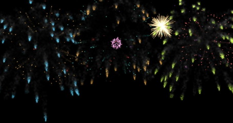 Wall Mural - animation modern fireworks background.