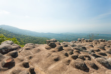 The Amazing Beautiful Rock  At  Phu Hin Rong Kla National Park , Phitsanulok Province, Thailand.