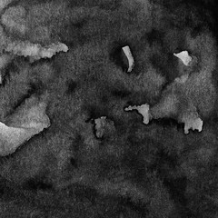 Poster - Black and white dark abstract watercolor background for textures backgrounds and web banners design