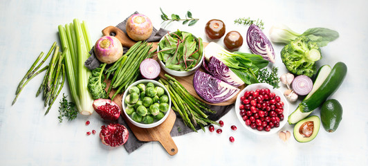 Wall Mural - Seasonal vegetables for healthy cooking