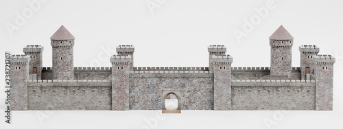 Fotografía Realistic 3D Render of Medieval Castle