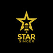 © haris - Star singer logo design inspiration