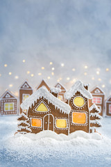 Wall Mural - Christmas gingerbread cookie house