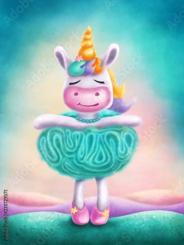 Fotomural Illustration of a cute unicorn