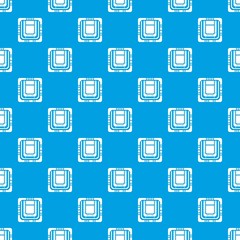 Poster - Modern microchip pattern vector seamless blue repeat for any use