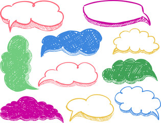 Wall Mural - Vector speech bubbles background set.